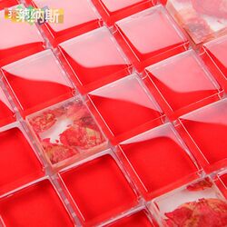 【Linas Mosaic】Red Glass Shell Mosaic Bathroom Mosaic Bar Counter Living Room Wall Stickers