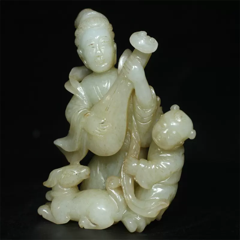 周代 神獣装身具 中国古玉老和田玉 ペンダント 骨董工艺品收藏品 汉代和田玉精品高浮雕瑞兽玉壁古玩古董老玉器战汉高古老物件