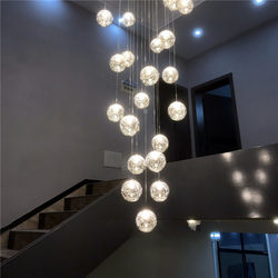 Staircase Chandelier, Duplex Building Large Chandelier, Open Living Room Villa Loft Small Apartment Chandelier, Minimalist Style Zhongshan Lighting Fixtures