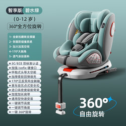 Child Safety Seat for Cars, Suitable for Ages 0-12, 360-Degree Rotation, Anti-Rollover, Support Legs, Sunshade, Can Sit or Lie down