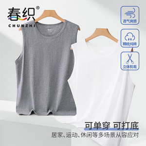 
Spring weaving men's summer cotton vest for middle-aged and elderly dads, cotton wide shoulder sling, elderly undershirt, large size base layer