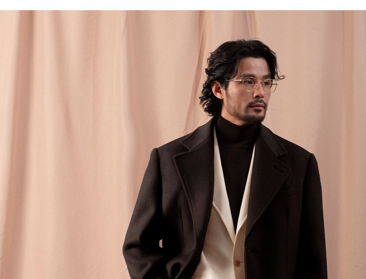 CULTUM Men's 100% Wool Chester Coat - Mid-Length Winter Jacket