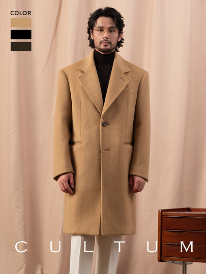 ジャケット・アウター jose moon WOOL CHESTER COAT CULTUM Men's 100% Wool Chester Coat - Mid-Length Winter Jacket