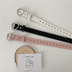White Belt for Women ins Style Simple Versatile Belt Fashion Personality Internet Celebrity Jeans Belt Women's Decorative Trendy