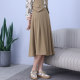 Five-chome new spring style fashionable simple slim commuting trendy short skirt solid color A-line large skirt