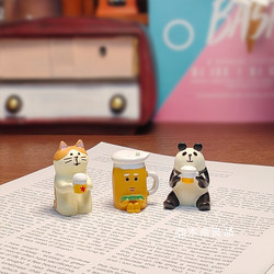 Japanese-Style Zakka Goods Shiba Inu Penguin Photo Cat White Bear Edamame Lazy Cat Creative ins Resin Crafts Ornaments
