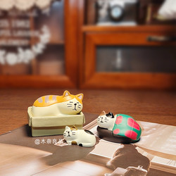 Japanese-Style Cute Carton Cat Paper Clip Storage Box ins Healing-Themed Office Desk Decoration Ornament Birthday Gift