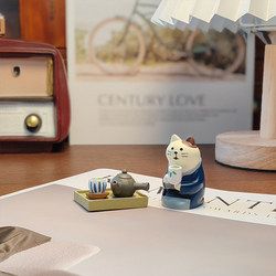 Home Decor Tea Pet Japanese-Style Cat Healing Decor Car Accessory Zakka Miscellaneous Goods Mini Desktop Micro Landscape
