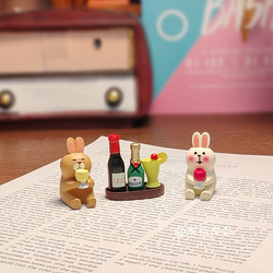Zakka Japanese Style ins Rabbit Decorative Miniature Figurines Desktop Photo Props