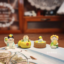 Japanese Zakka Cute Fruit Cat Healing Office Desk Decoration for Colleagues and Friends Stress-Relief Trendy Toy Gift