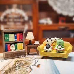 Cozy Afternoon Healing Desktop Ornaments Cartoon Furniture Ornaments Dollhouse Sofa Miniature Home Model