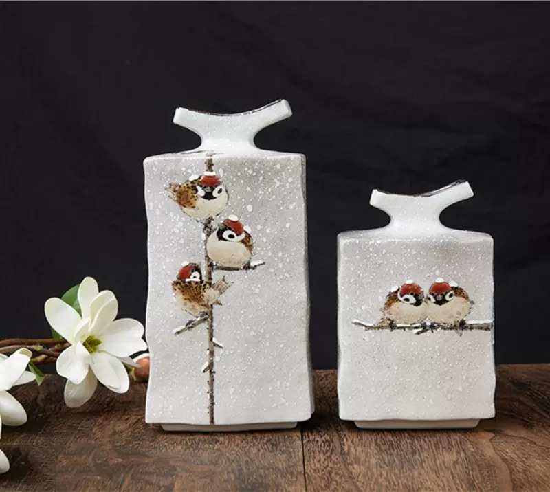 栄盛窯 龍山作 薩摩焼 花瓶 花器 壺 大型 薩摩焼 栄盛窯 瀧山作