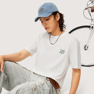 
Li Ning sports trend series short-sleeved cultural shirts for men and women new summer cotton T-shirt AHSU319