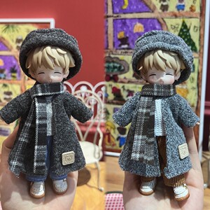 
South Korea Oppa autumn and winter woolen coat ob11 baby clothes 8 points 12 points bjd dress Asi body ymy-gsc clothes