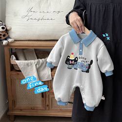 Newborn Spring and Autumn Jumpsuits for Boys and Girls, 2025 New Style Outdoor Crawling Clothes, Stylish Autumn Outfits for Infants and Toddlers