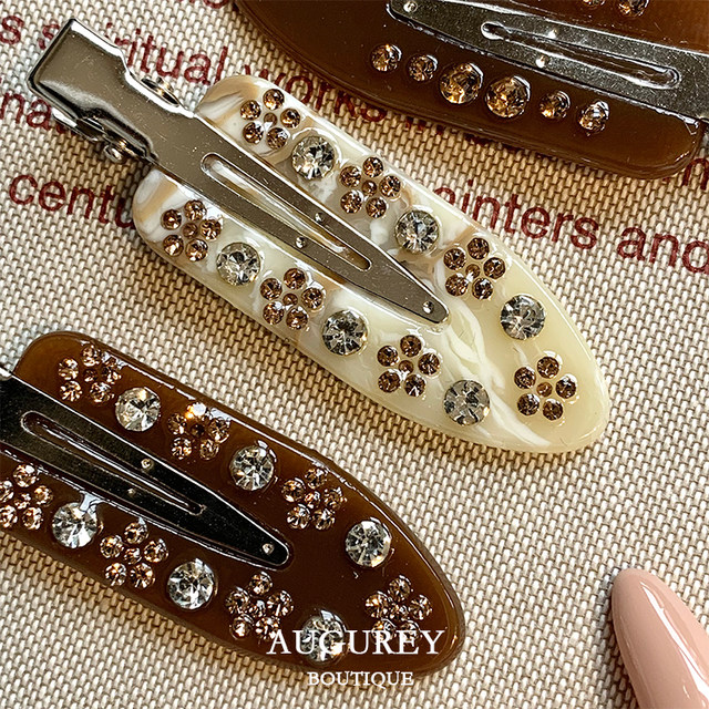 AUGUREY 3/6 Maillard emijay same style acetate flower drill hair clip ins bangs old style