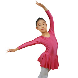 Sheng Lanshi Children's Gymnastics Dance Dress Ballet Jumpsuit Solid Color Long Sleeve Latin Dance Practice Clothes
