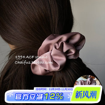 
Japanese and Korean simple temperament elegant satin large intestine hair tie