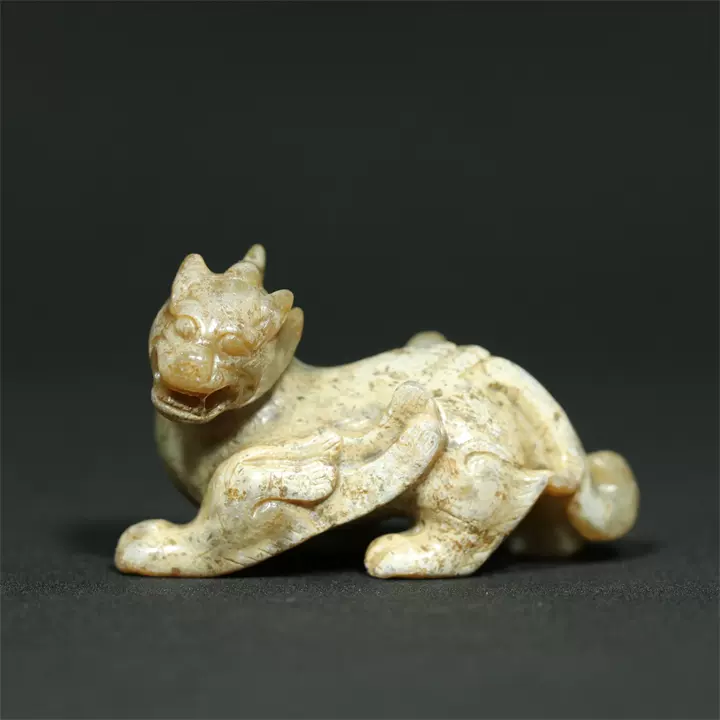 古玩古董汉代老玉器和田玉【籽料瑞兽貔貅】摆件古玉老玉包邮