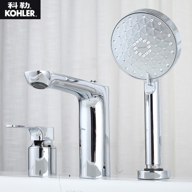 Kohler faucet three-hole cylinder side faucet basin universal basin 8-inch hot and cold water ...