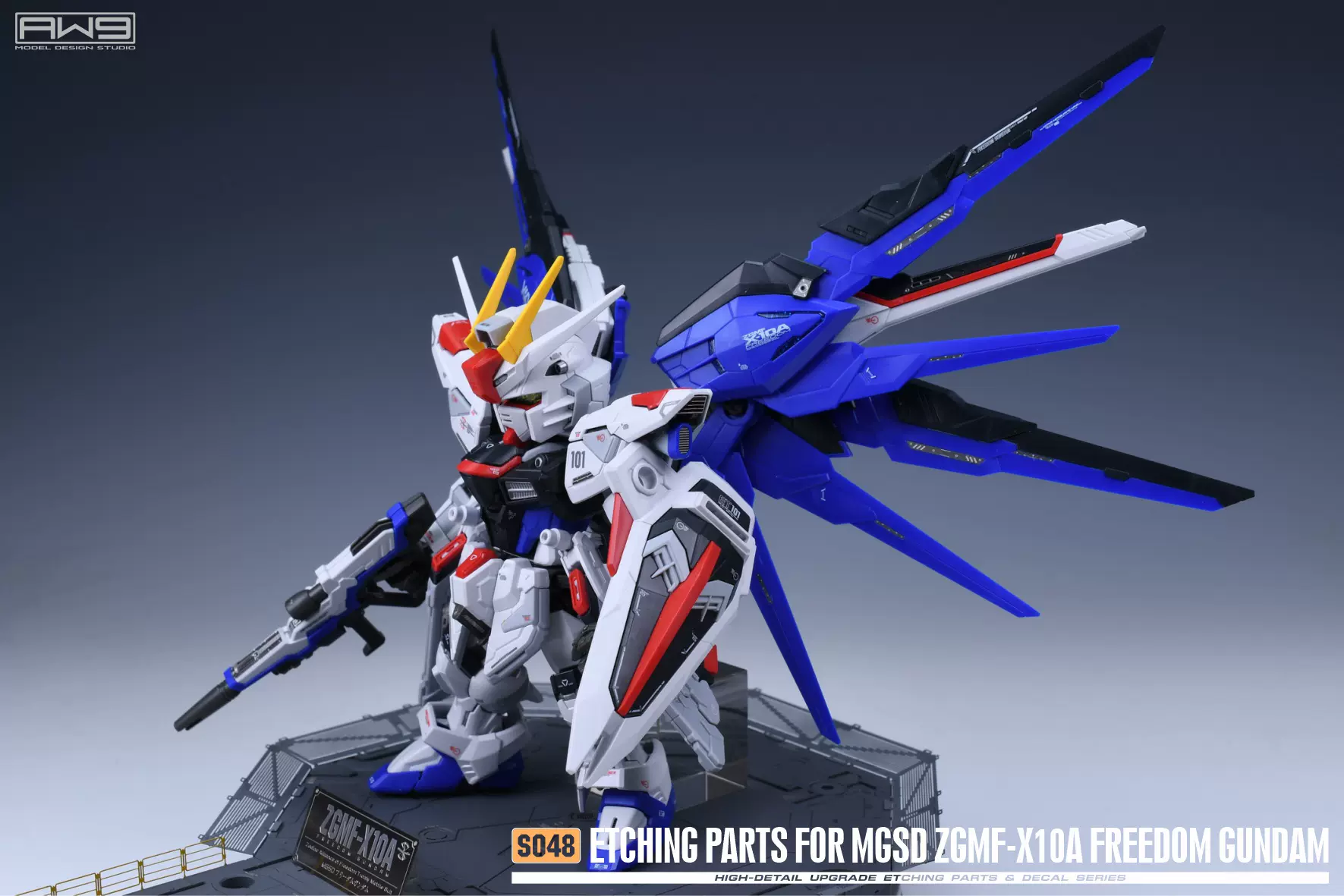 S48 万代MGSD 自由高达FREEDOM GUNDAM 细节蚀刻片水贴改造件-Taobao