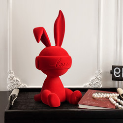 Beihanmei Rabbit Figurine for Entryway, Wine Cabinet, Living Room, Creative Light Luxury Home Decoration, Housewarming Gift