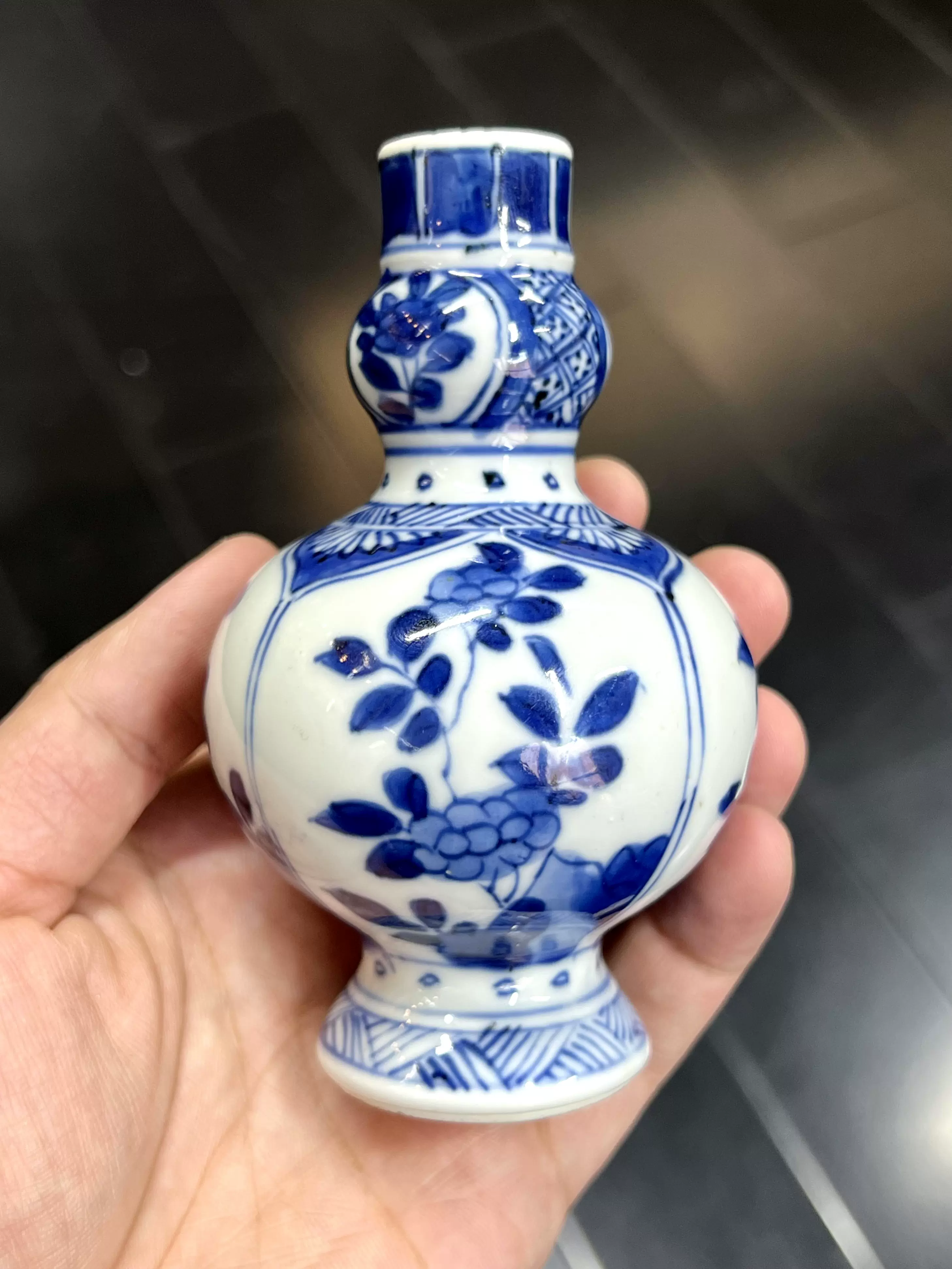 中国 大清康熙年製 青花 大壺陶芸古美術 瓶。