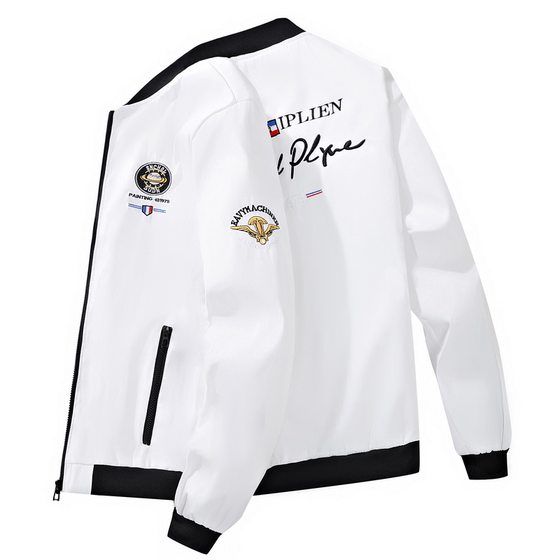 
2026 Spring and Autumn New Men's Jacket American Baseball Uniform Men's Embroidered Motorcycle Suit Trendy Versatile Casual Men's Jacket