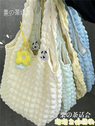 Japanese Style ins Fresh and Girly Single-Shoulder Bag for Class and Commuting, Tote Bag for Women, Large-Capacity Canvas Bag for Women