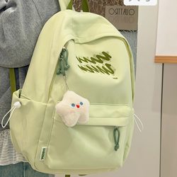 Tea Party Japanese Style ins Simple Casual Backpack for Women, Suitable for Middle and High School Students, College Students, Versatile Travel Backpack