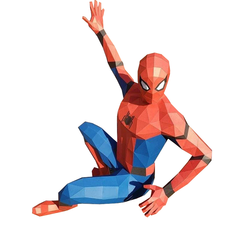 スパイダーマン 120cm 壁飾り - 3Dペーパーデコレーション