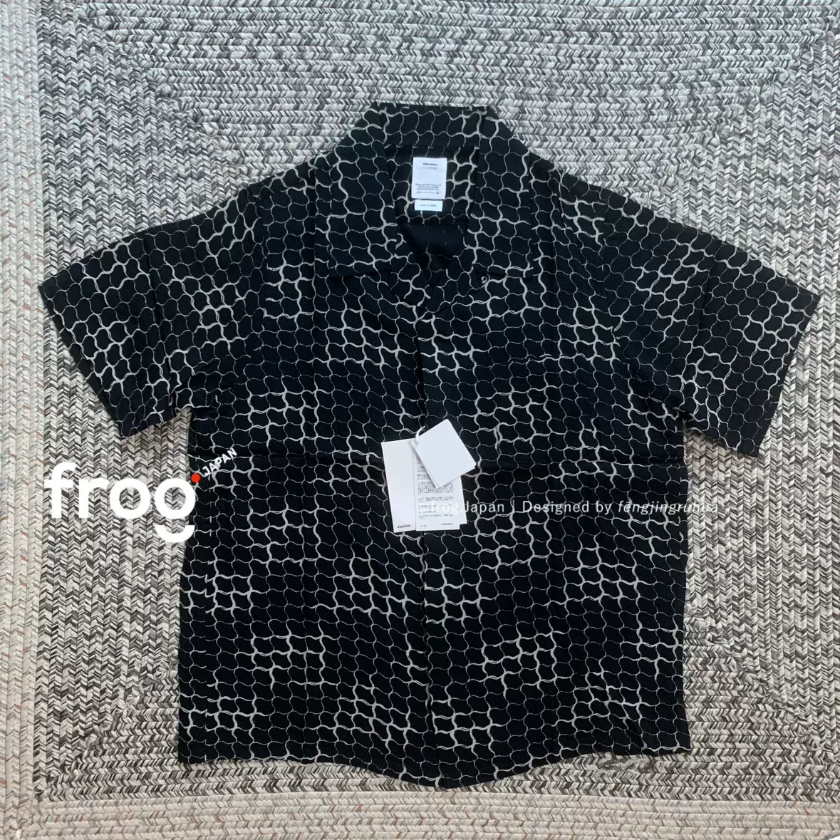 国现VISVIM FREE EDGE SHIRT S/S LATTICE 蛇纹衬衫20SS-Taobao