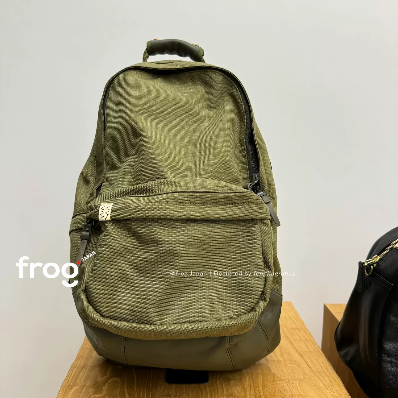 国现黑色22L VISVIM CORDURA 20L/22L 法国植鞣小羊皮双肩包23AW-Taobao