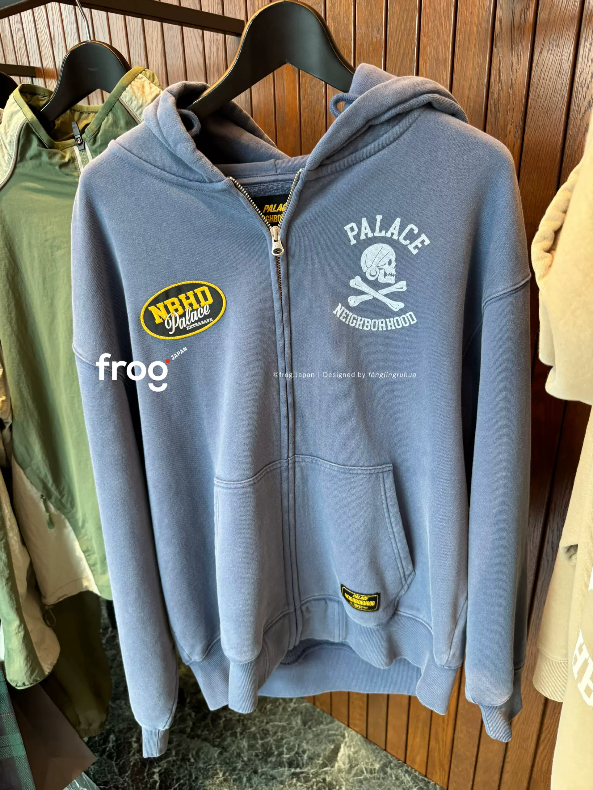 PALACE x NEIGHBORHOOD Skull Zip Hood M PALACE x NEIGHBORHOOD