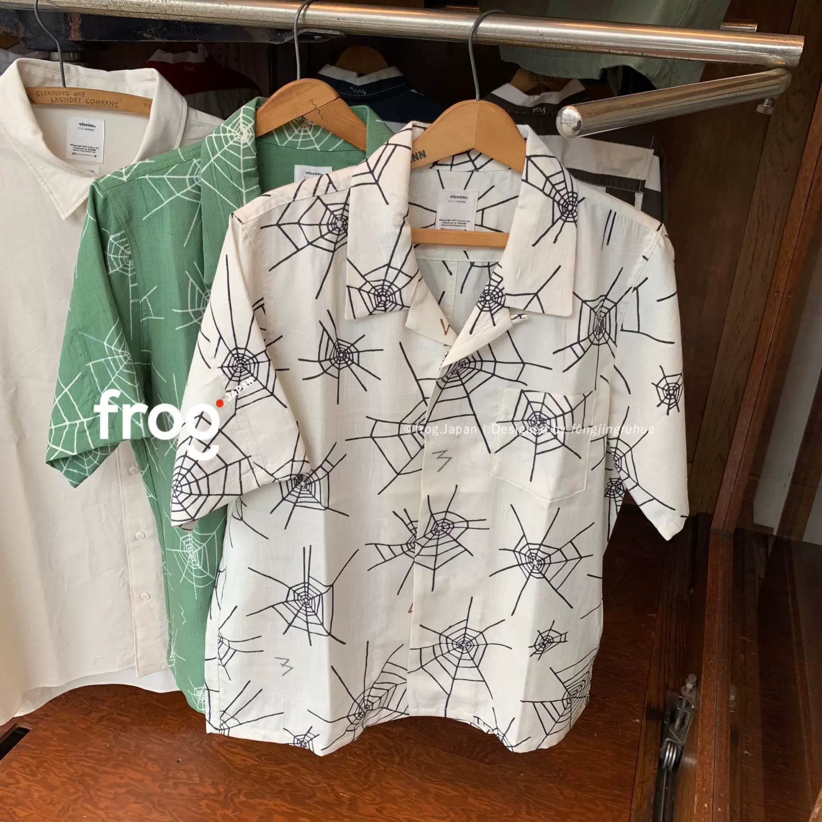 在途VISVIM FREE EDGE SHIRT S/S COPPE 蜘蛛衬衫中村19SS-Taobao