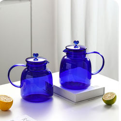 Blue Zero Limit Sun Water Bottle Set Large Capacity Household High Borosilicate High Temperature Resistant Glass Cold Water Bottle