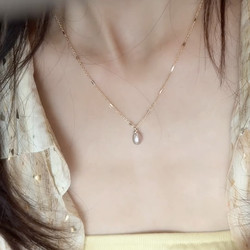 Jasmo Original Niche Design Natural Freshwater Pearl Versatile Simple and Exquisite Layered Necklace Clavicle Chain for Women