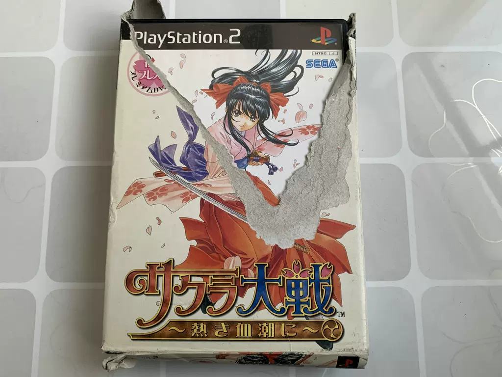 Ps2正版游戏曰文樱花大战炽热之血纸盒破损