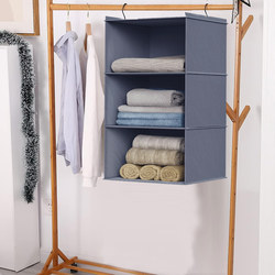 Oxford Cloth Dormitory Clothes Storage Bag Wall-Mounted Storage Organizer Multi-Layer Large-Capacity Fabric Wardrobe Folding Hanging Bag