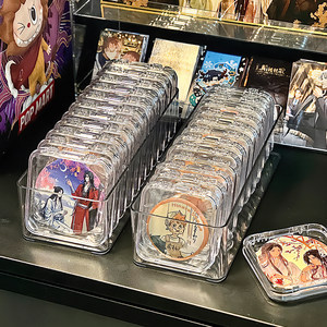 Baji storage box acrylic moisture-proof protective shell 75mm square set 2D Genshin Impact Ginseng Badge Display Stand
