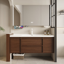 Medieval-Style Bathroom Cabinet with Integrated Ceramic Basin, Bathroom Sink, Washbasin Cabinet Combination, Bathroom Cabinet