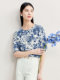 FINITY FANIDI Chiffon Shirt 2025 Summer New Silk Simple Printed Top for Women
