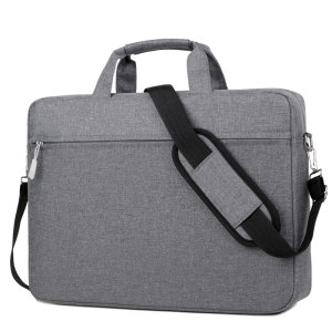 
Thickened 15.6-inch laptop bag protective cover tilt straddle shoulder bag computer delivery gift bag thickened new black gray one-shoulder computer bag