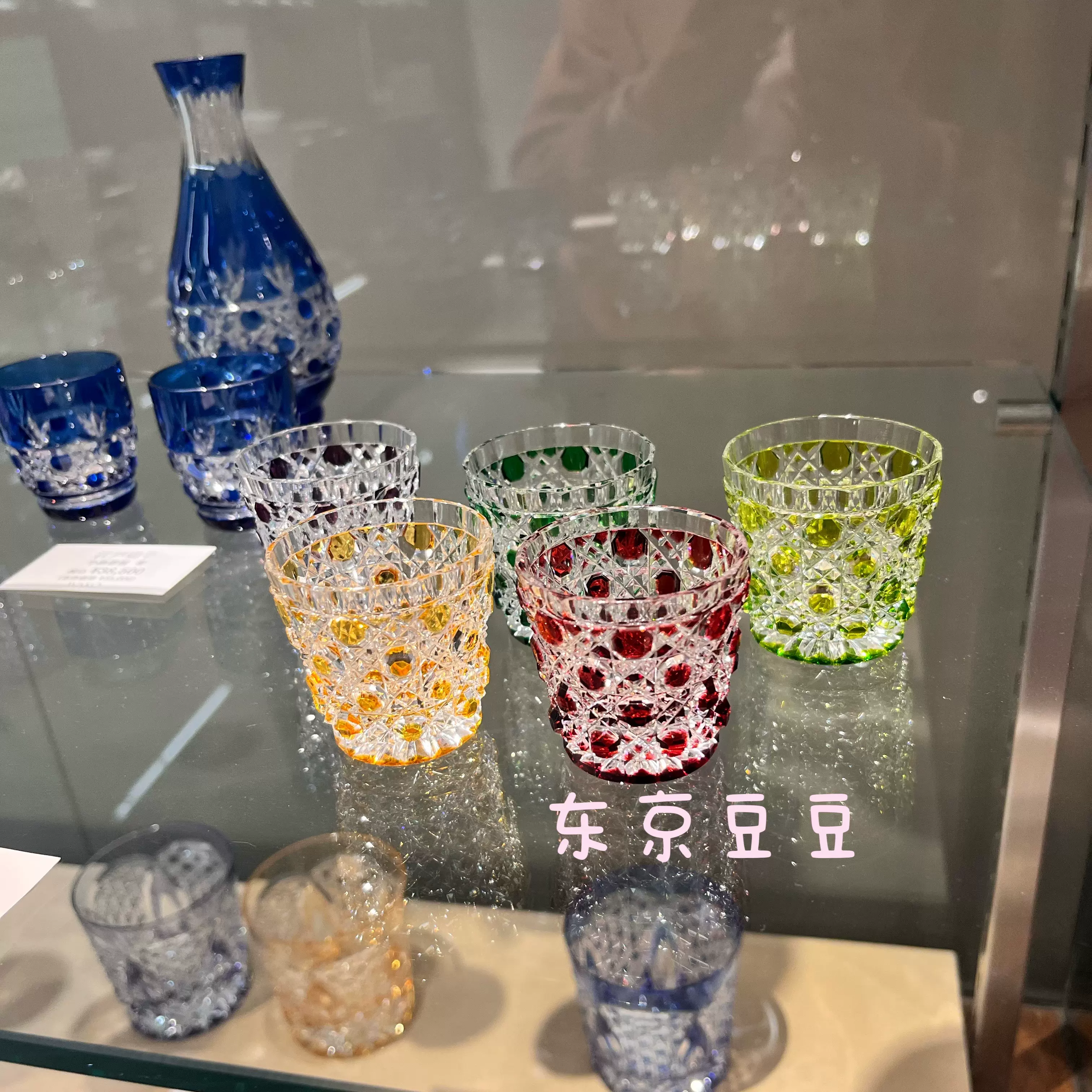 日本正品代购江户切子堀口切子龙目纹清酒杯白酒杯水晶玻璃-Taobao