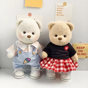 30cm Lena Joint Bear Baby Clothes College Style Cone Diary Set Teddy Bear Doll Casual Replacement