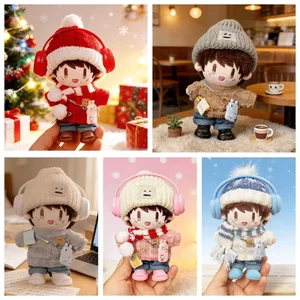 
Zhou Shen Cotton Doll Clothes 10cm Replacing Shen Xinghui 16cm Winter Scarf Hat Headphones Shoes Doll Clothes
