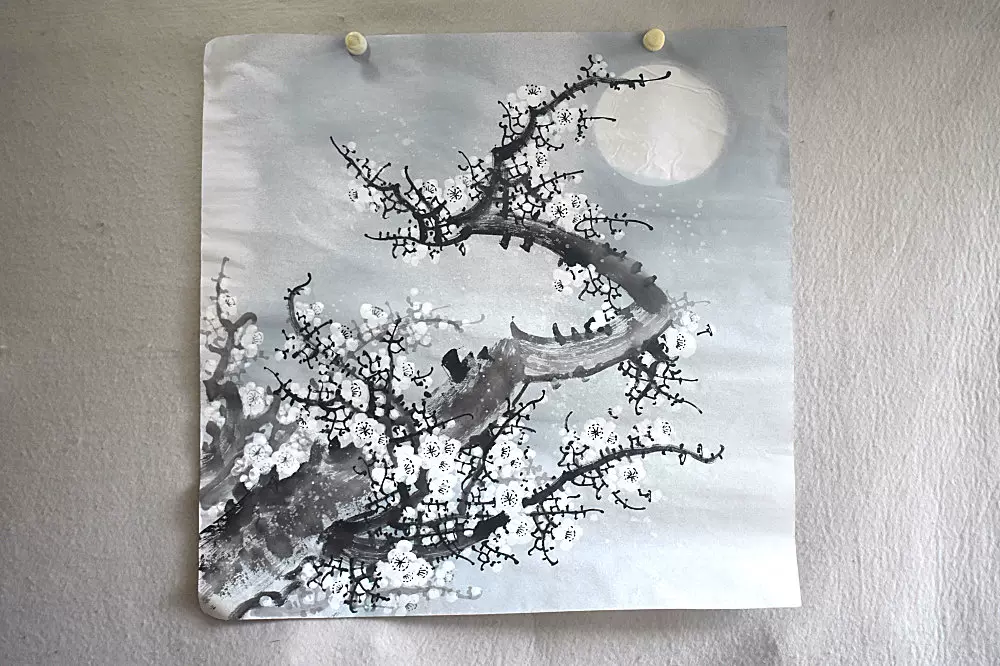 中国古美術・白雪石款・仙縁福地・四尺横幅掛軸・純手描き・文房置物・水墨画・宣紙 中国古美術・白雪石款・仙縁福地・四尺横幅掛軸・純手描き・文房