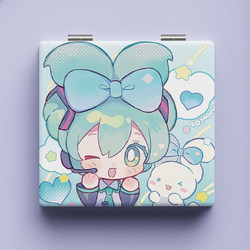 Cute Hatsune Miku Mirror, Makeup Mirror, Girly Style, Student Room, Dormitory, Desktop, Portable Folding Makeup Mirror