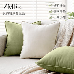 High-End Throw Pillow Sofa Cushion for Living Room, Light Luxury, Premium Feel, Solid Color Backrest Cushion, Plush Headboard Pillowcase (Core Not Included)