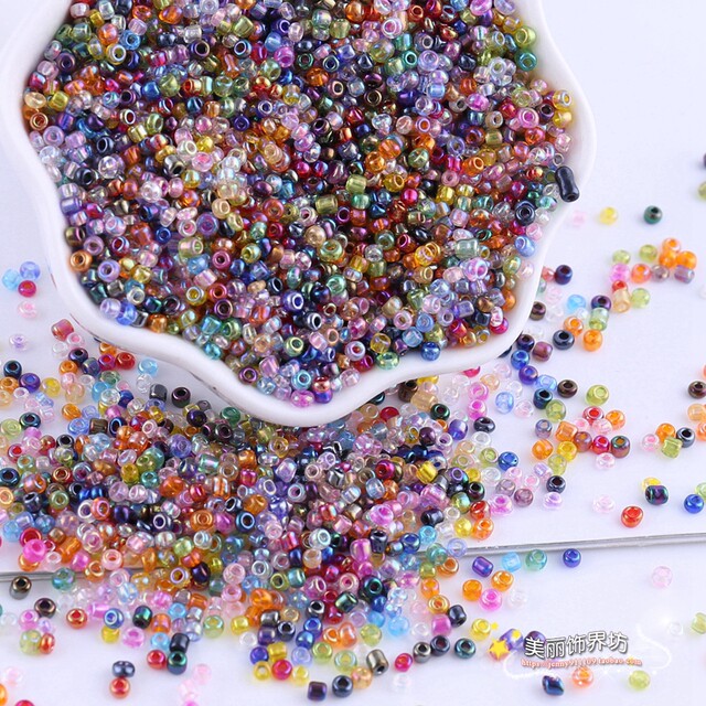 DIY accessories Beaded accessories 2mm color bead cross stitch Xiaomi beads loose beads Materials and clothing accessories auxiliary beads
